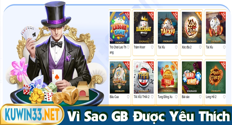 Game bài Kuwin được nhiều người Việt Nam yêu thích
